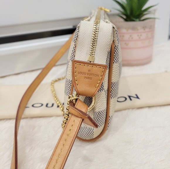 💕DISCONTINUED Very Rare Louis Vuitton EVA Crossbody/ Belt Bag Damier AZUR - Picture 5 of 15
